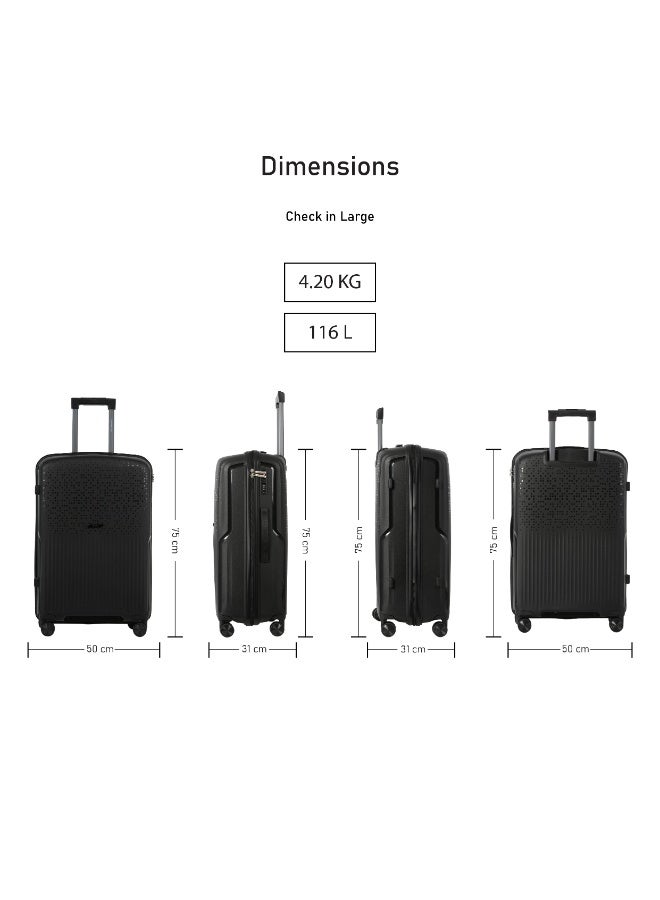 ايجل اكسبريس إيجل إكسبرس نيون X مجموعة حقائب بعجلات صلبة من البولي بروبيلين 14، 20، 24 و28 بوصة – أسود - Image 3